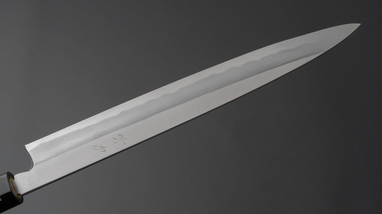 Morihei Munetsugu White #2 Left-Handed Yanagiba 240mm Ho Wood Handle