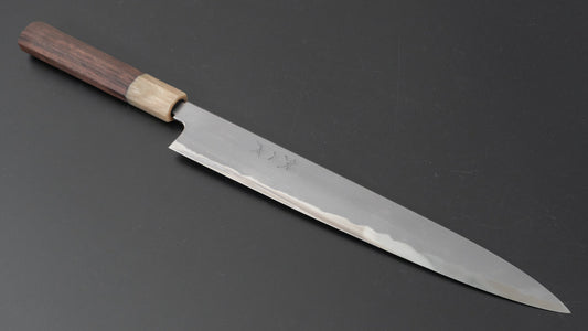 Tetsujin Blue #2 Kasumi Sujihiki 270 mm Taihei palissander handvat