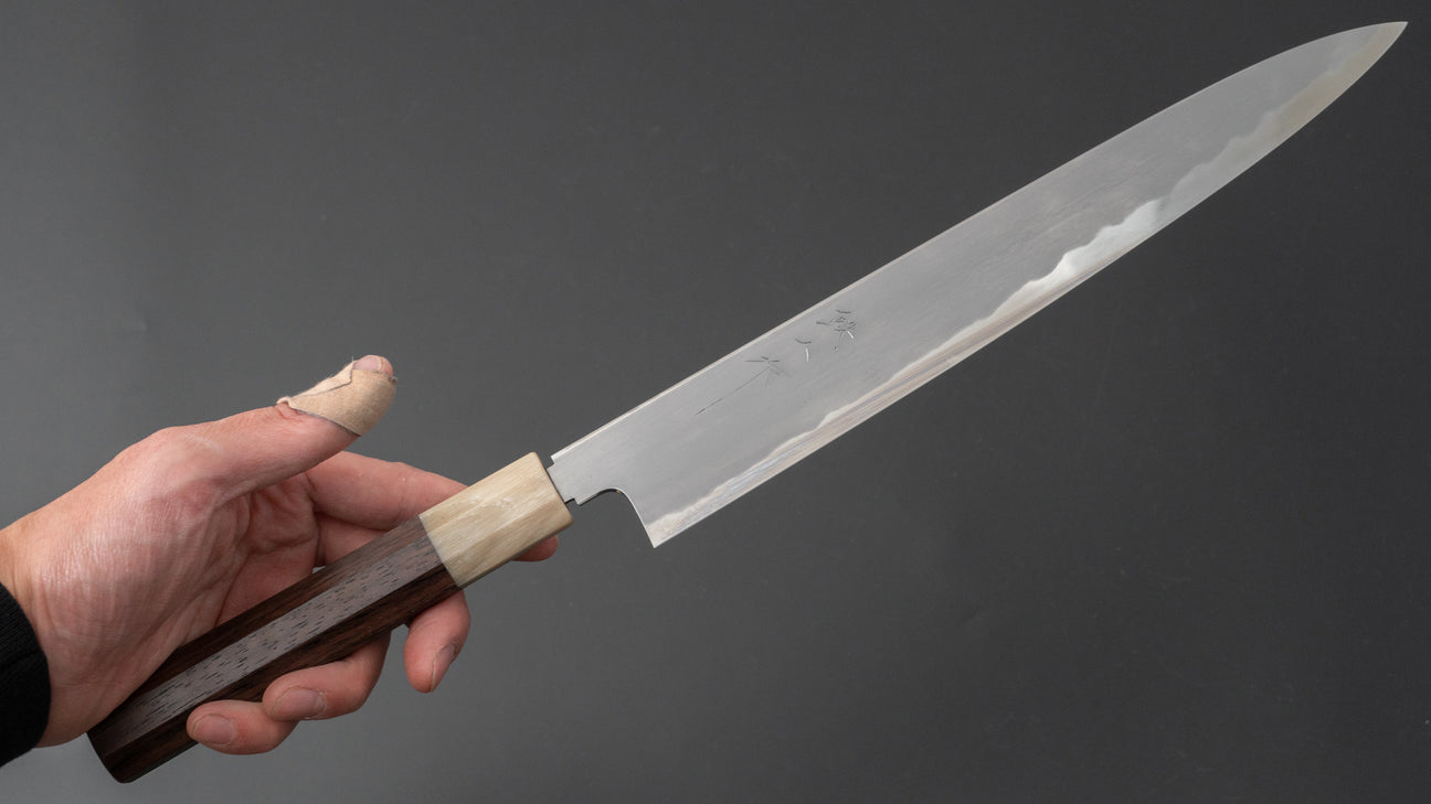 Tetsujin Blue #2 Kasumi Sujihiki 270 mm Taihei palissander handvat