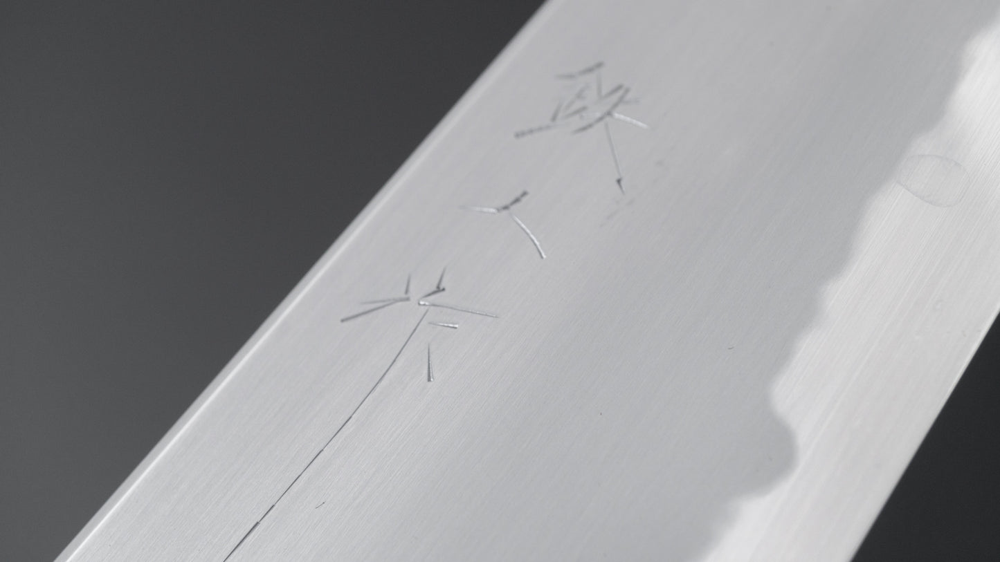 Tetsujin Blue #2 Kasumi Kiritsuke Gyuto 210 mm Taihei palissander handvat