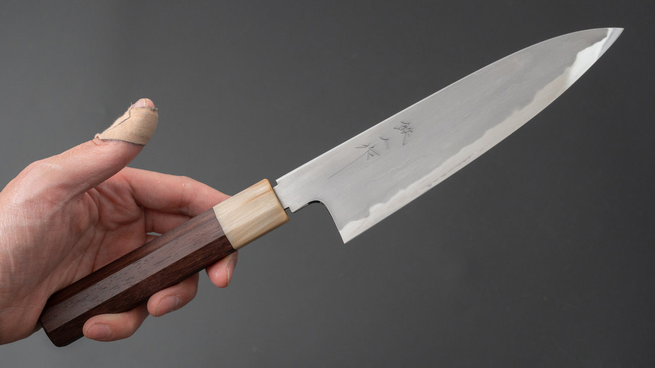 Tetsujin Blue #2 Kasumi Gyuto 180 mm Taihei palissanderhouten handvat