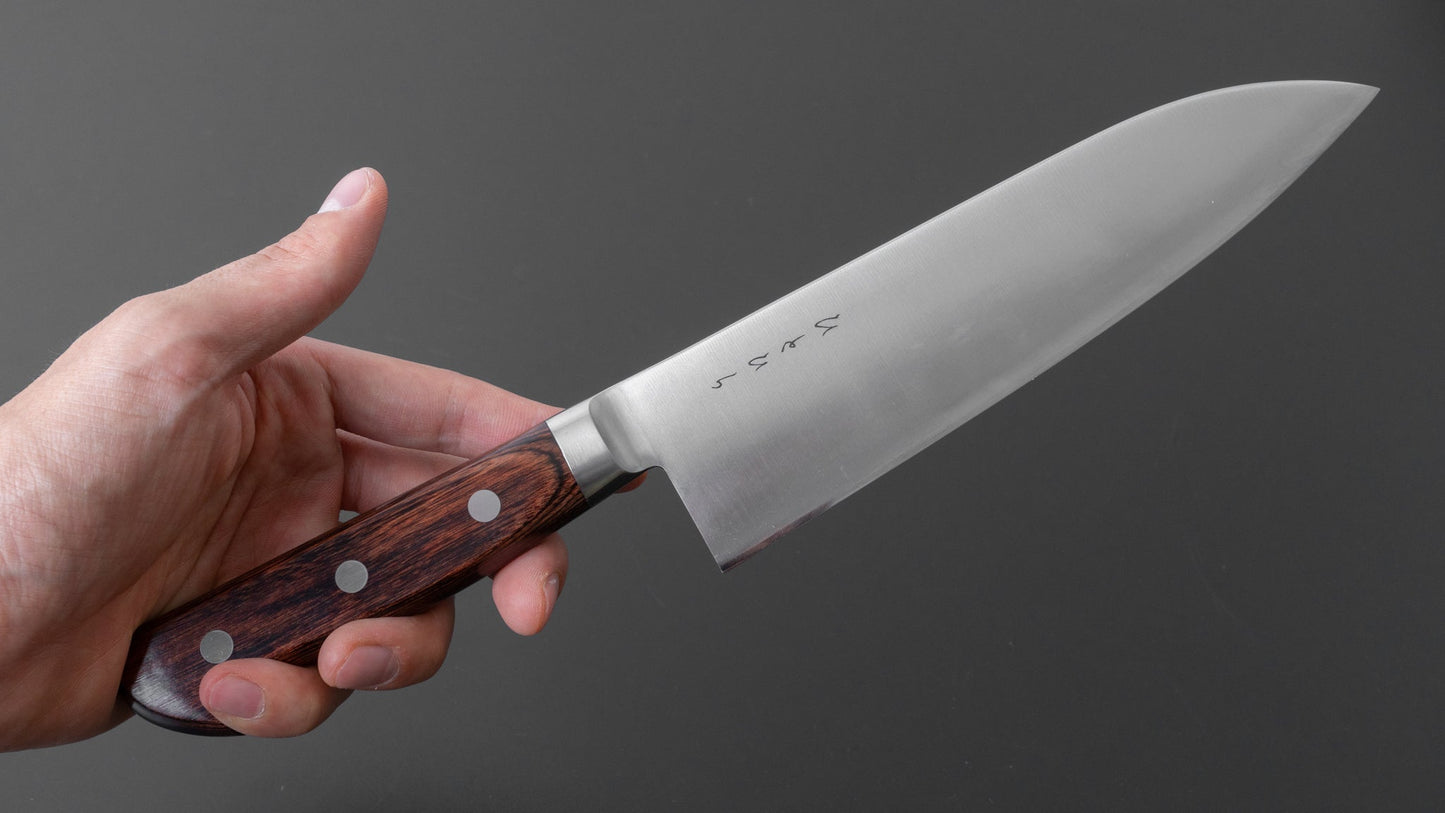 Hitohira KH Stainless Santoku 180mm Imitation Mahogany Handle
