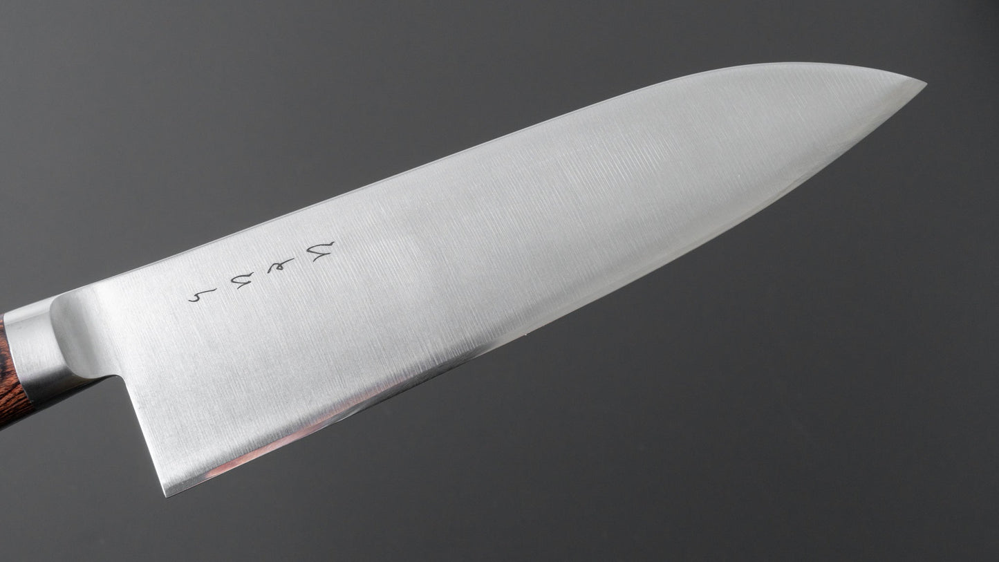 Hitohira KH Stainless Santoku 180mm Imitation Mahogany Handle