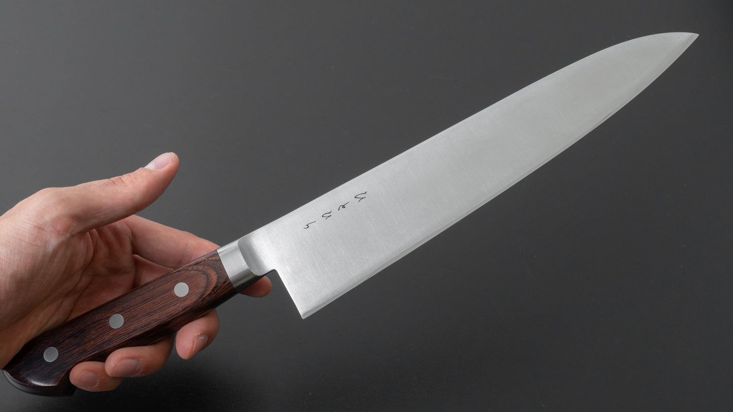 Hitohira KH roestvrij Gyuto 240 mm imitatie mahoniehouten handvat