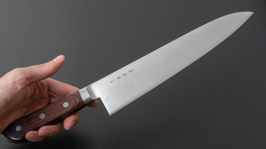 Hitohira KH roestvrij Gyuto 240 mm imitatie mahoniehouten handvat