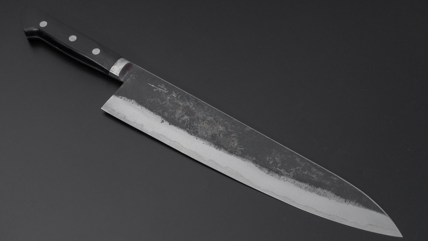 Morihei Hisamoto Kurouchi White #1 Gyuto 300mm Pakka Handle (Thick)