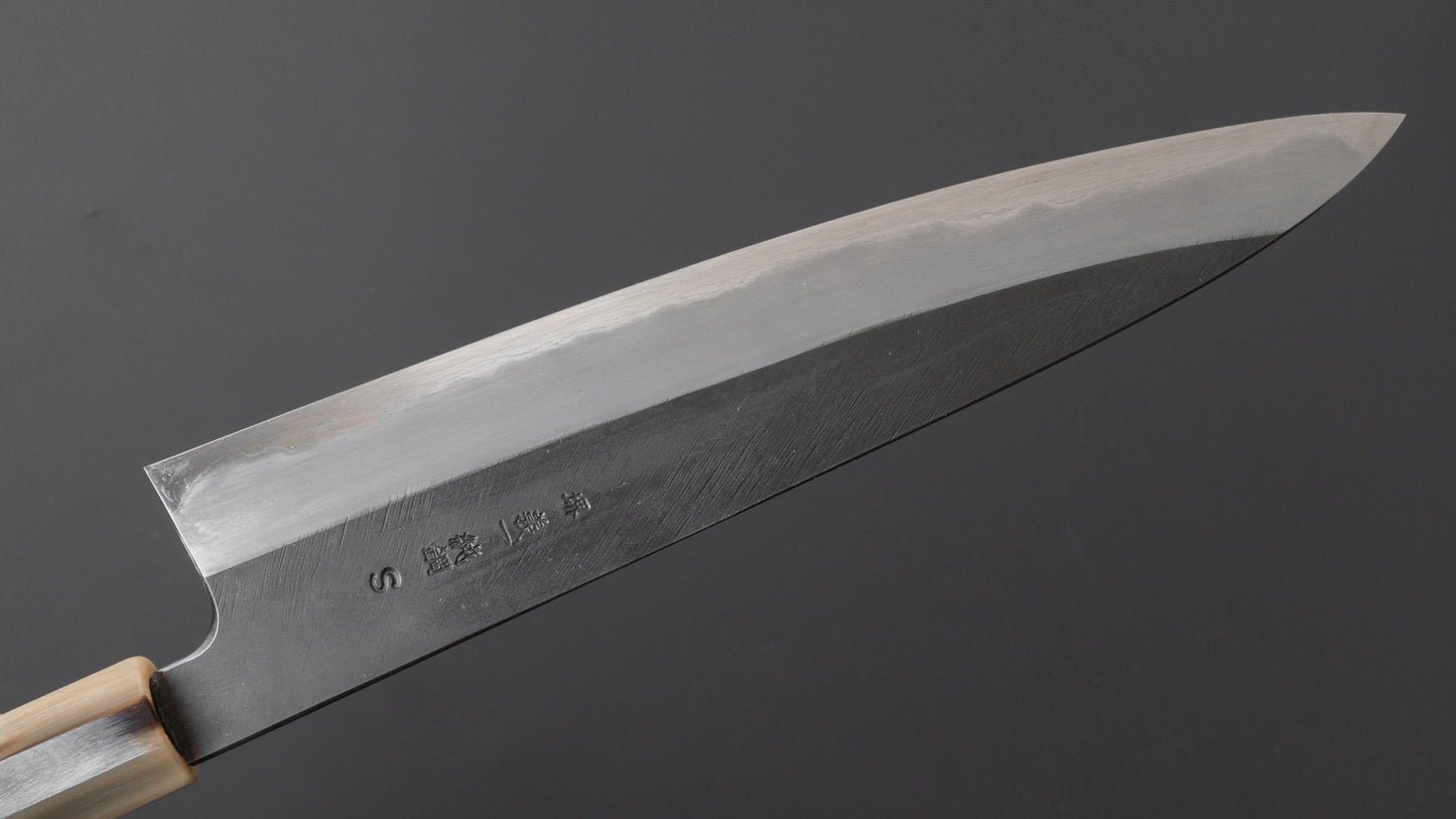 Hitohira Tanaka Kyuzo Vintage Swedish Carbon Kurouchi Gyuto 240mm Ziricote Handle (Saya)