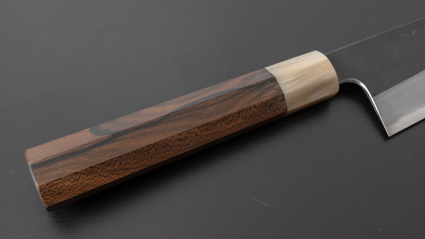 Hitohira Tanaka Kyuzo Vintage Swedish Carbon Kurouchi Gyuto 240mm Ziricote Handle (Saya)