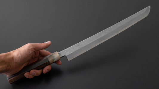 Hitohira Kikuchiyo Mosuke Kikko Blue #1 Yanagi Sakimaru 300mm Ziricote Handle (Saya)