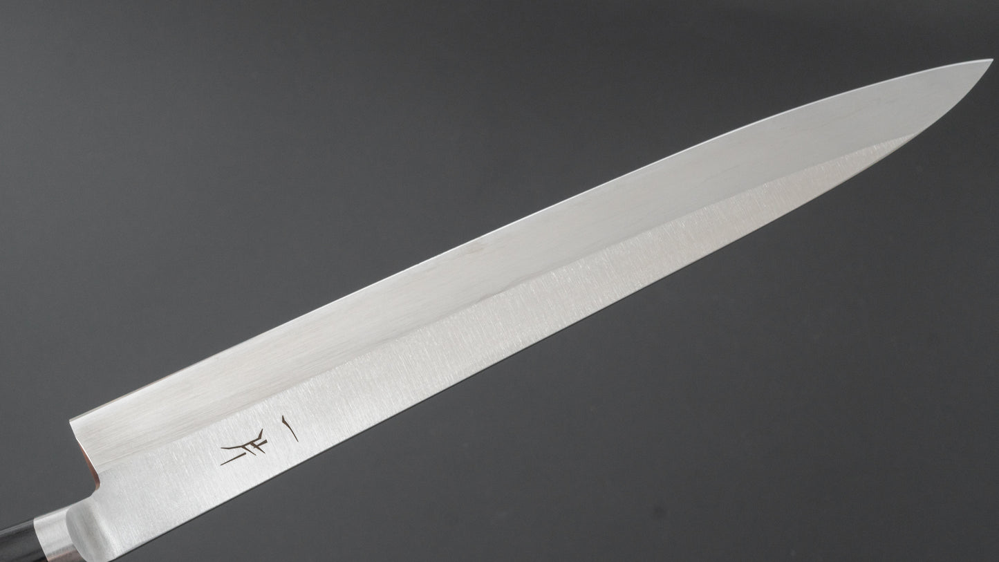 Hitohira FJ VG-1 linkshandige Yanagiba 240 mm Pakka-handgreep