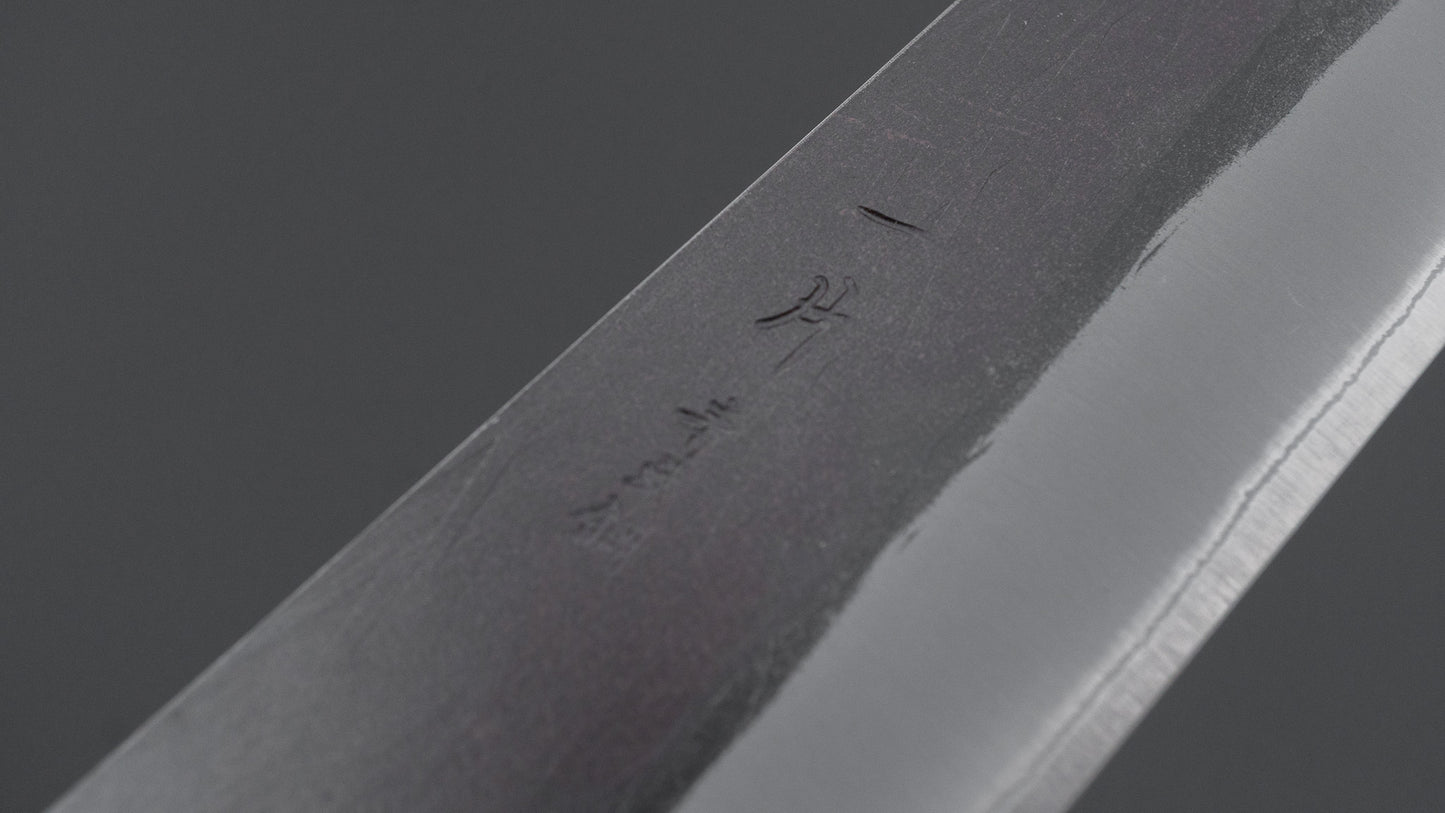 Hitohira TD Blue #2 Stainless Clad Kurouchi Sujihiki 240mm Walnut Handle