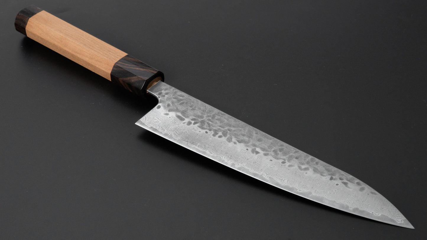 Hitohira Futana Stainless Tsuchime Damascus Gyuto 180mm Cherry Wood Handle