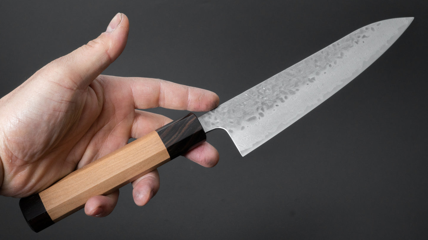 Hitohira Futana Stainless Tsuchime Damascus Gyuto 180mm Cherry Wood Handle