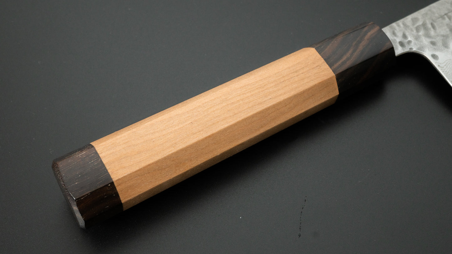 Hitohira Futana Stainless Tsuchime Damascus Gyuto 180mm Cherry Wood Handle