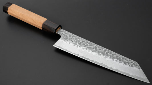 Hitohira Futana Stainless Tsuchime Damascus Bunka Cherry Wood Handle