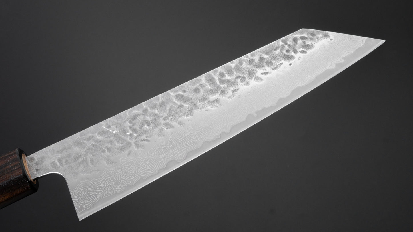 Hitohira Futana Stainless Tsuchime Damascus Bunka Cherry Wood Handle