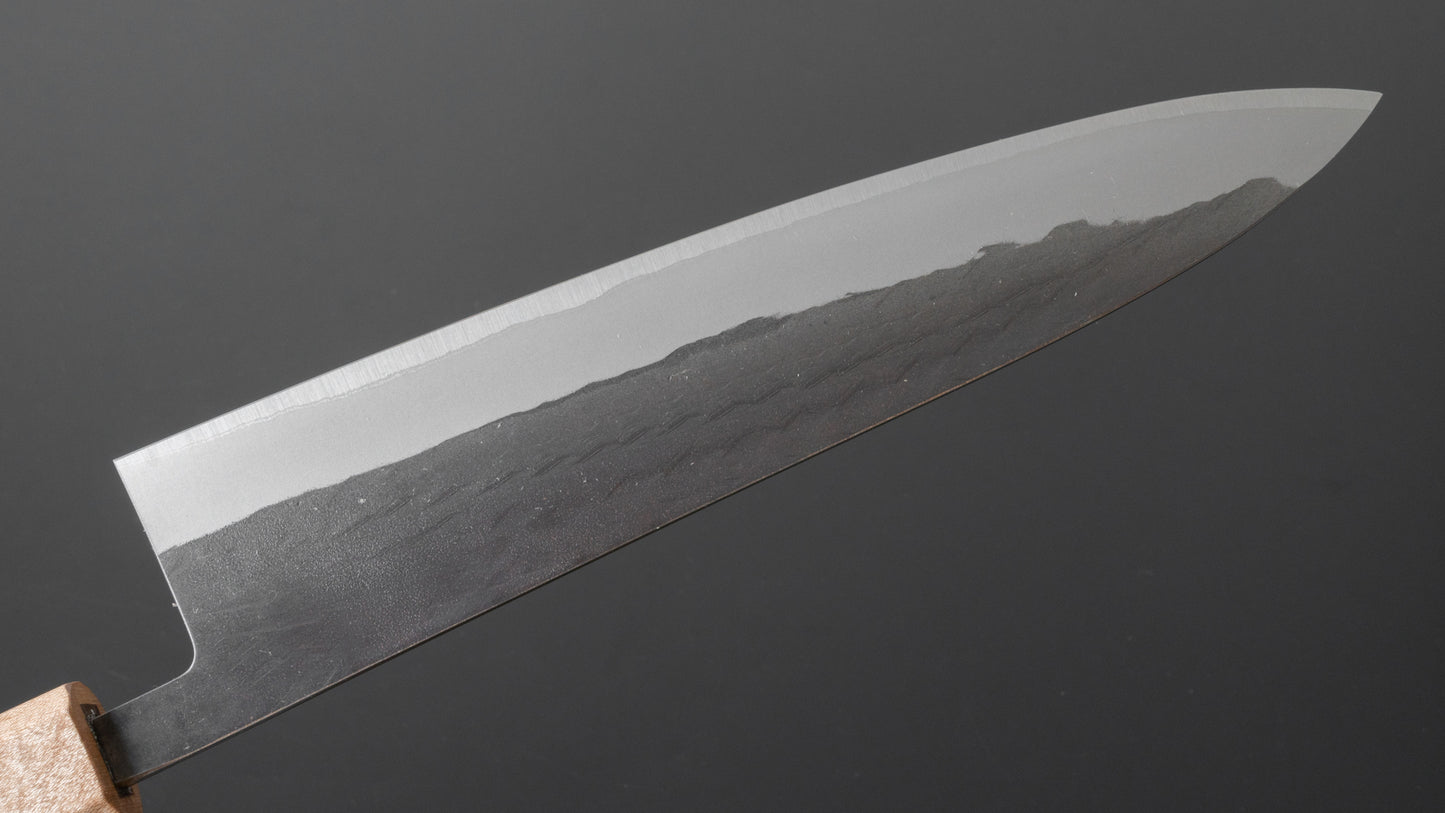 Hitohira TD Blue #2 Stainless Clad Kurouchi Gyuto 210mm Walnut Handle