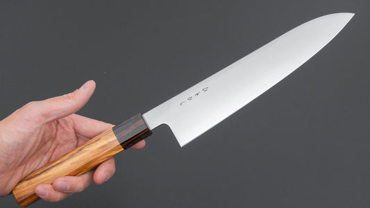 Hitohira KH Stainless Gyuto 210mm Olive Wood Handle