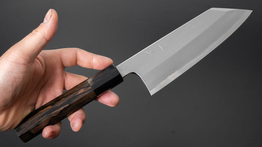 Hitohira Togashi White #1 Stainless Clad Migaki Bunka 180mm Ziricote Handle