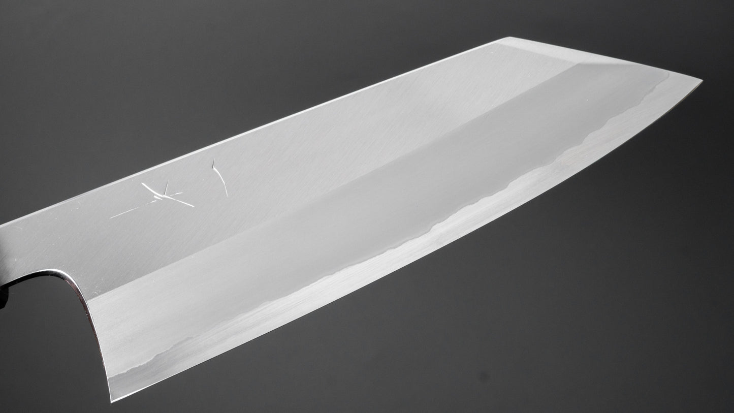 Hitohira Togashi White #1 Stainless Clad Migaki Bunka 180mm Ziricote Handle