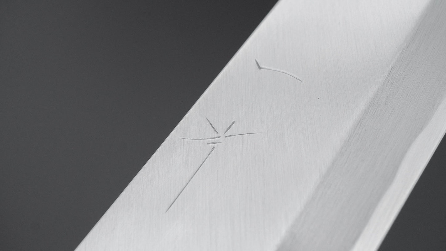 Hitohira Kikuchiyo Manzo Blue #2 Mioroshi Deba 240mm Ho Wood Handle (Saya)