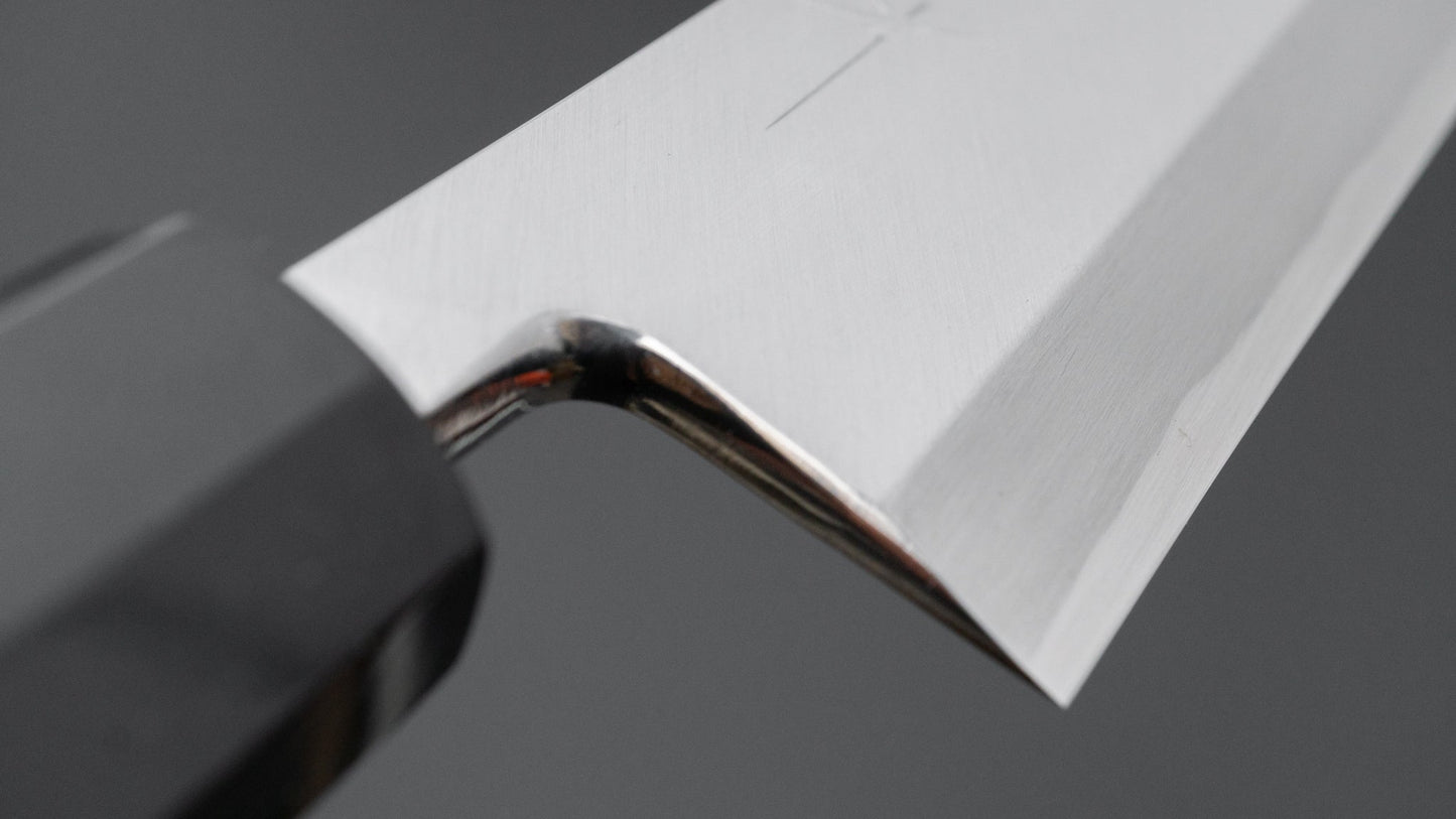 Hitohira Kikuchiyo Manzo Blue #2 Mioroshi Deba 240mm Ho Wood Handle (Saya)