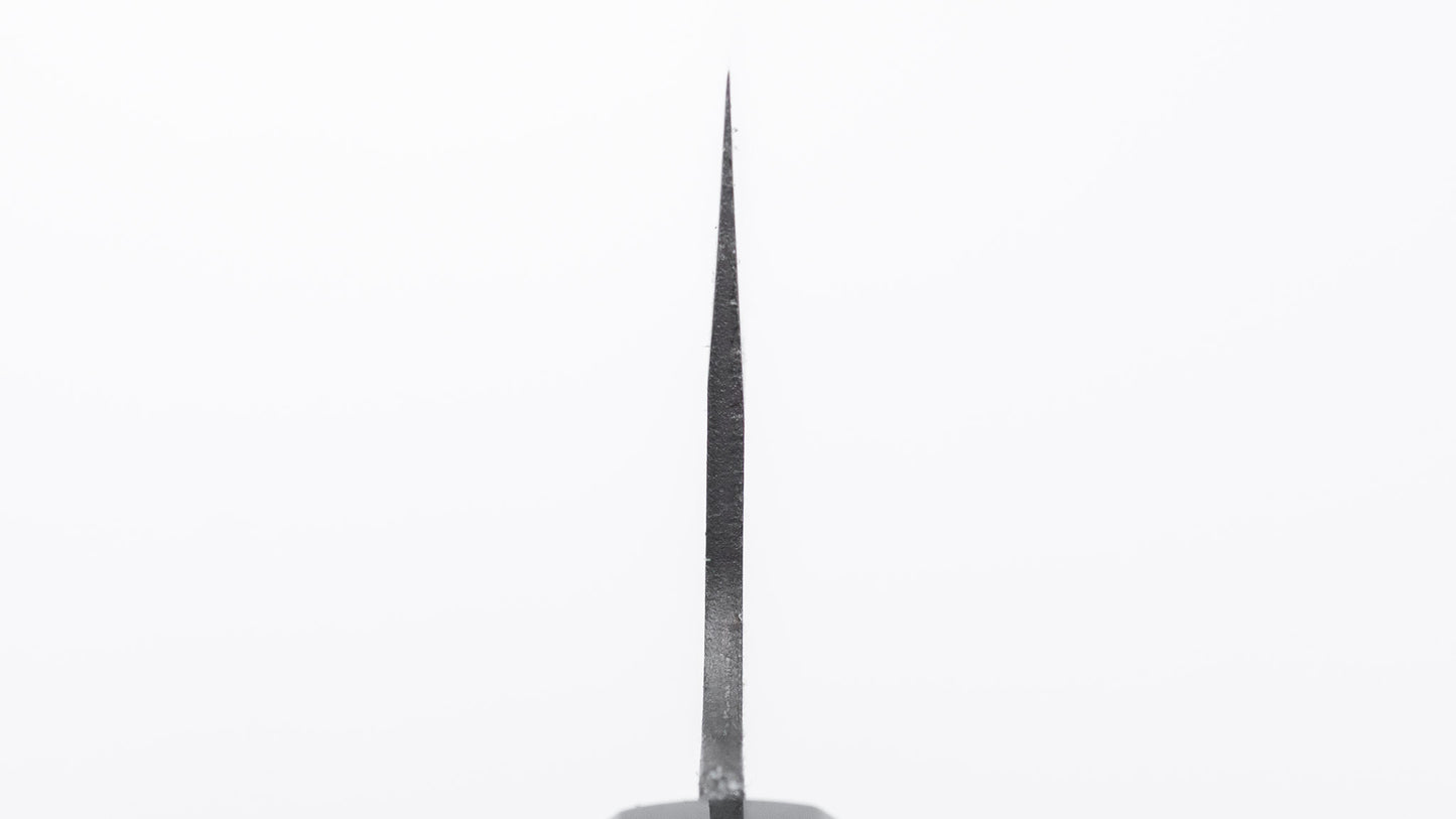 Hitohira Hizen Kurouchi Blue #1 roestvrijstalen gyuto met een handvat van 210 mm en Ho-hout.