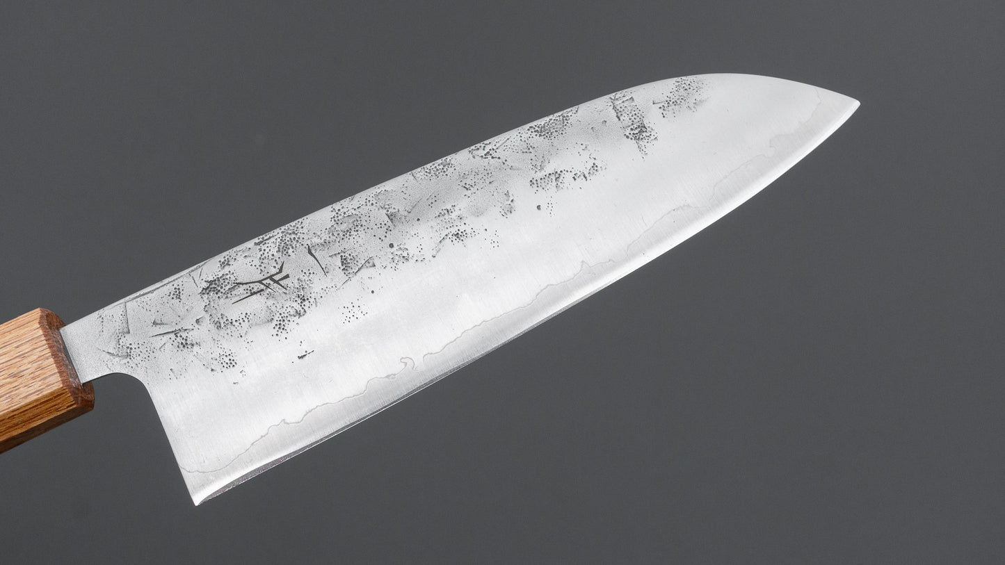 Hitohira Futana SLD Nashiji Santoku 170mm Oak Handle