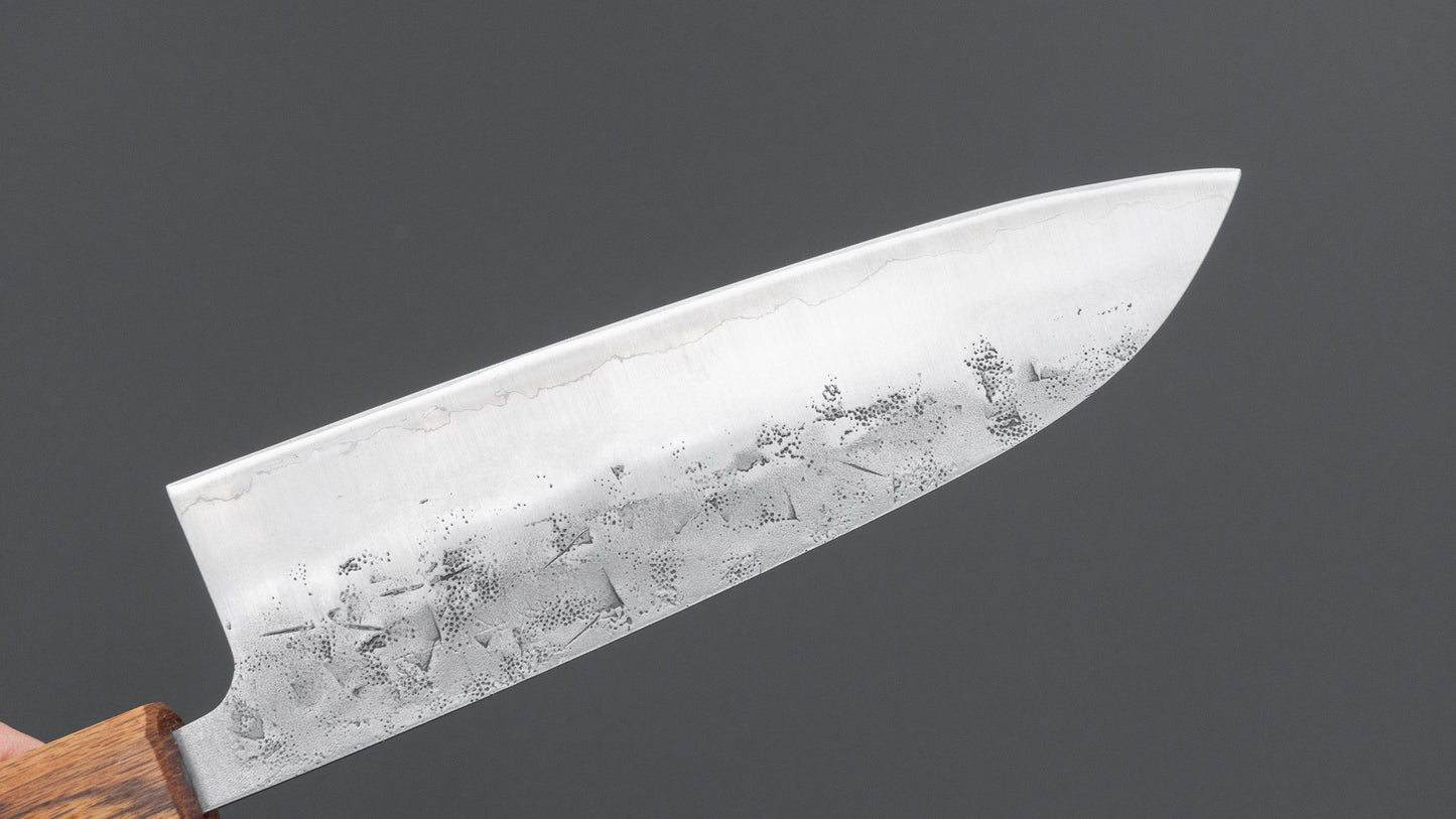 Hitohira Futana SLD Nashiji Santoku 170mm Oak Handle