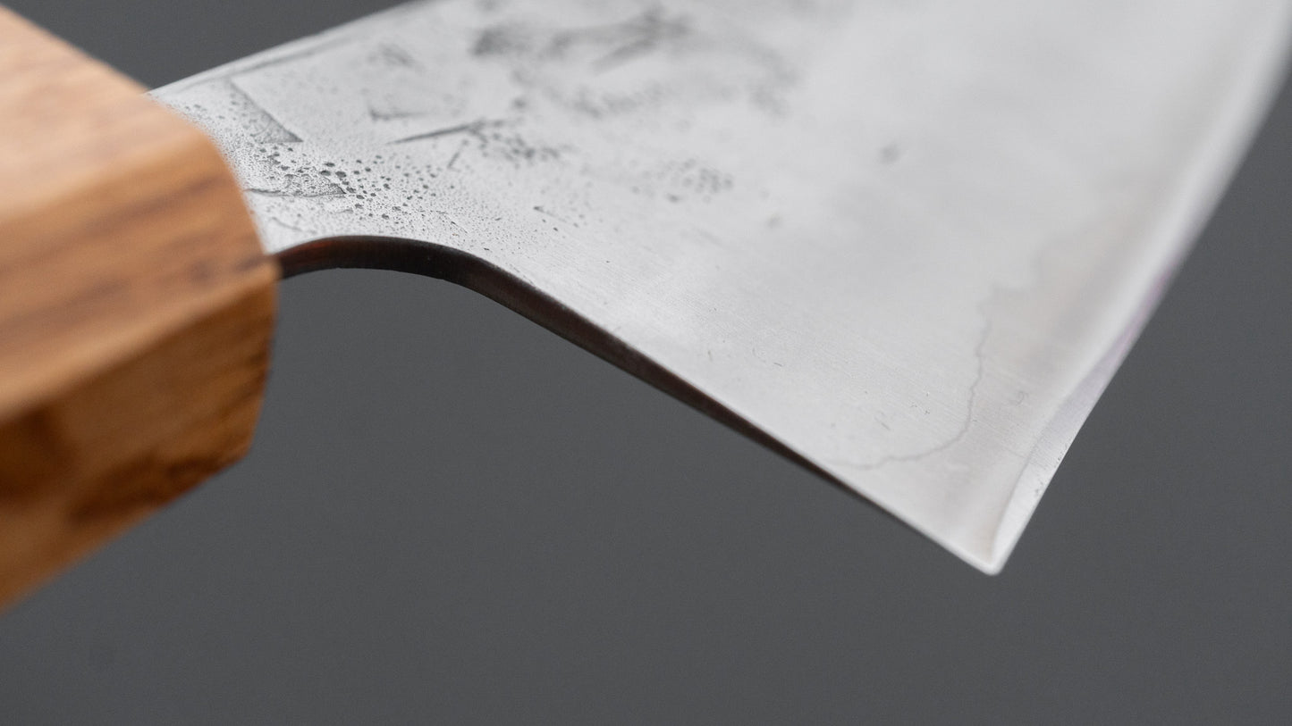 Hitohira Futana SLD Nashiji Santoku 170mm Oak Handle