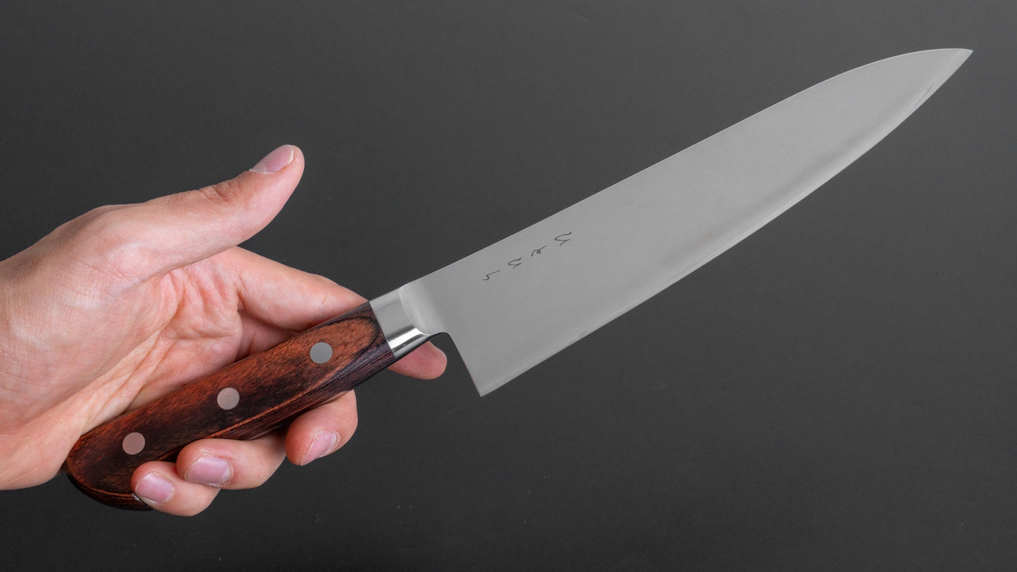 Hitohira KH roestvrij Gyuto 195 mm imitatie mahoniehouten handvat