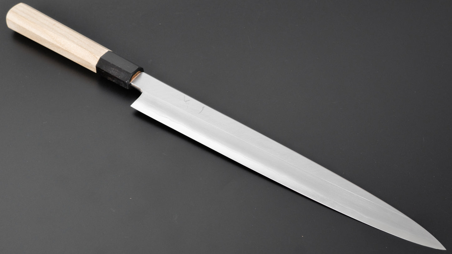 Hitohira Kikuchiyo Rikichi Silver #3 Yanagiba 270mm Ho Wood Handle (Saya)