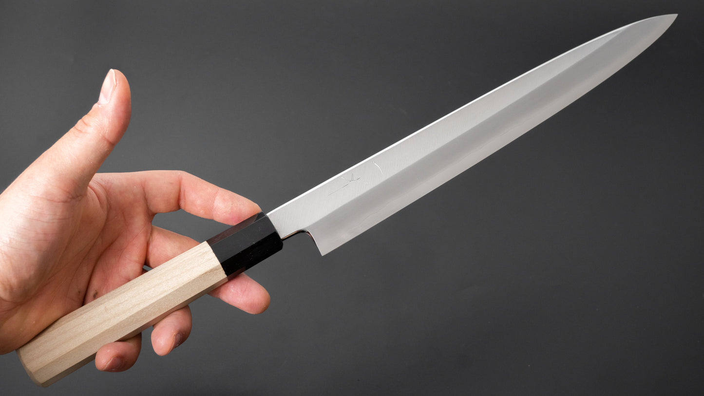 Hitohira Kikuchiyo Rikichi Silver #3 Yanagiba 270mm Ho Wood Handle (Saya)