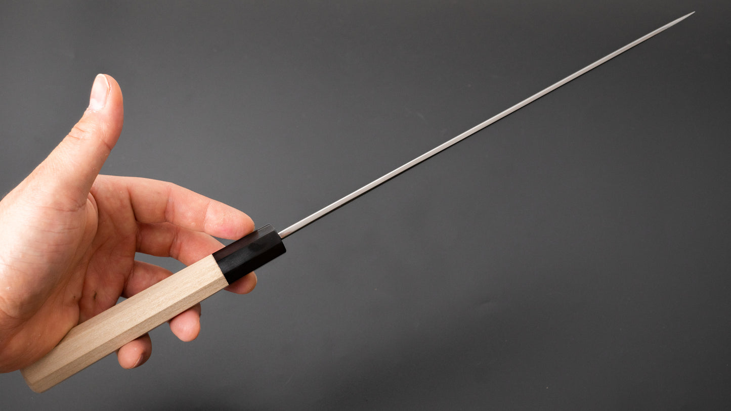 Hitohira Kikuchiyo Rikichi Silver #3 Yanagiba 270mm Ho Wood Handle (Saya)