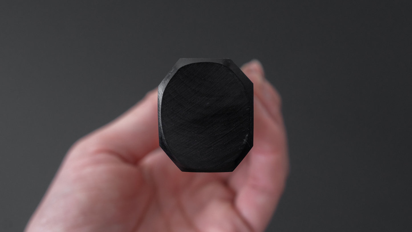 Hitohira Togashi White #1 Damascus Wide-Bevel Kiritsuke Gyuto 24cm Ebony Handle