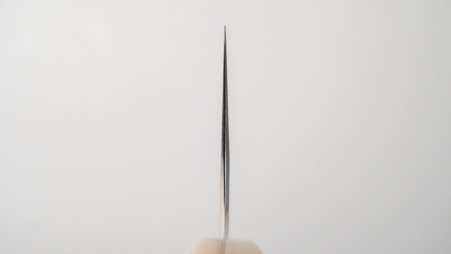 Hitohira Togashi White #1 Damascus Wide-Bevel Kiritsuke Gyuto 24cm Ebony Handle