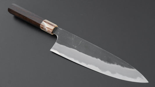Hitohira Togashi Blue #2 Kurouchi Gyuto 210mm Ebony Handle
