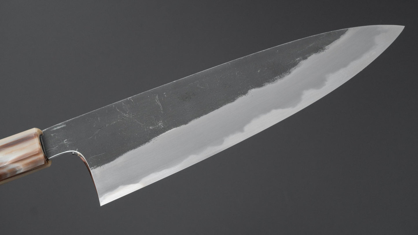 Hitohira Togashi Blue #2 Kurouchi Gyuto 210mm Ebony Handle