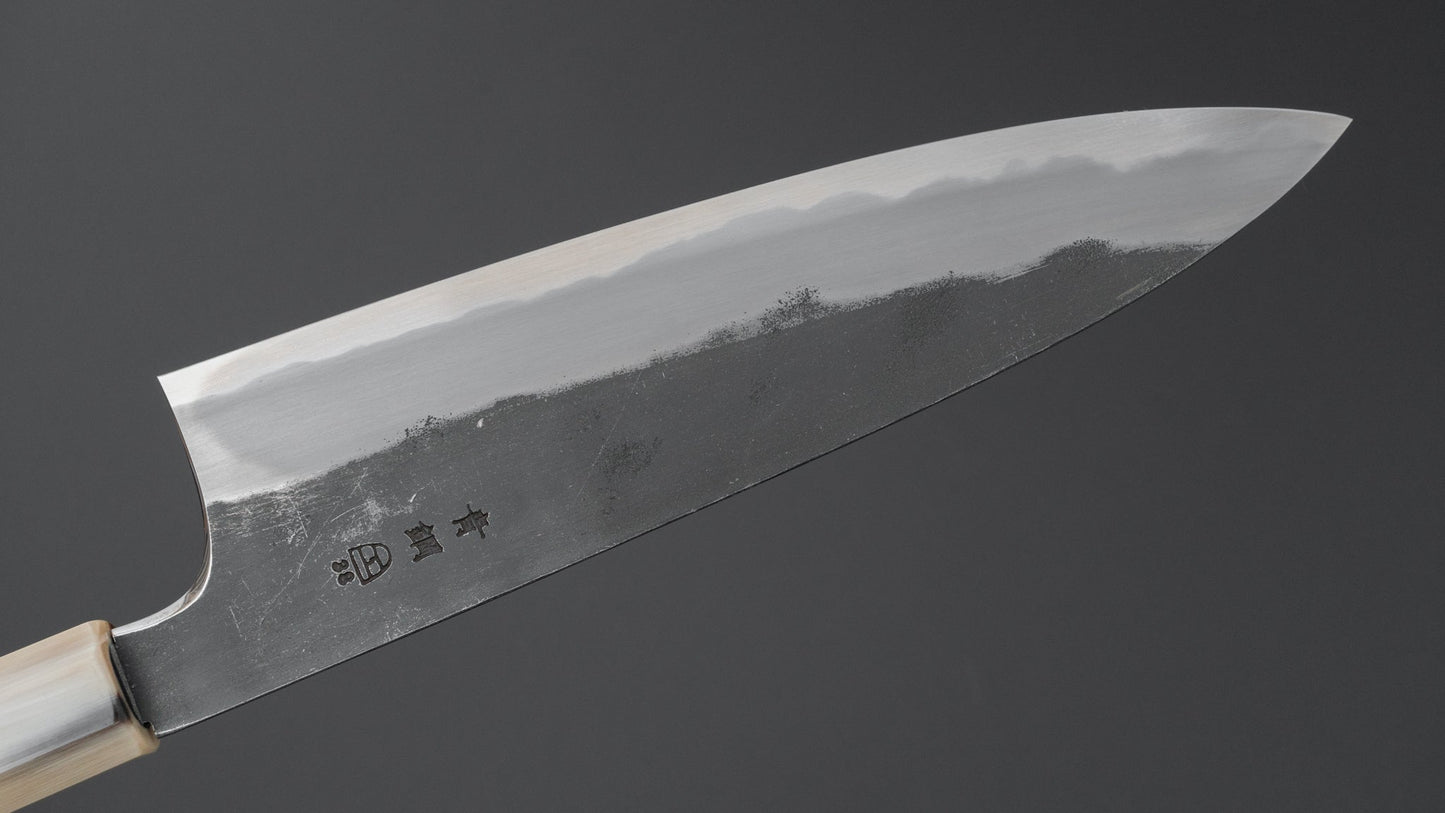 Hitohira Togashi Blue #2 Kurouchi Gyuto 210mm Ebony Handle
