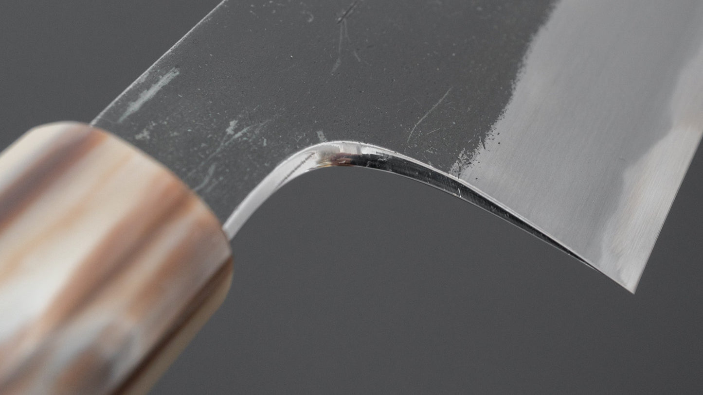 Hitohira Togashi Blue #2 Kurouchi Gyuto 210mm Ebony Handle