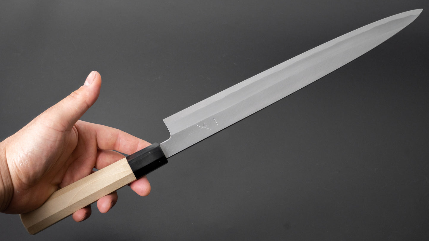 Hitohira Kikuchiyo Manzo White #3 Left-Handed Yanagiba 300mm Ho Wood Handle