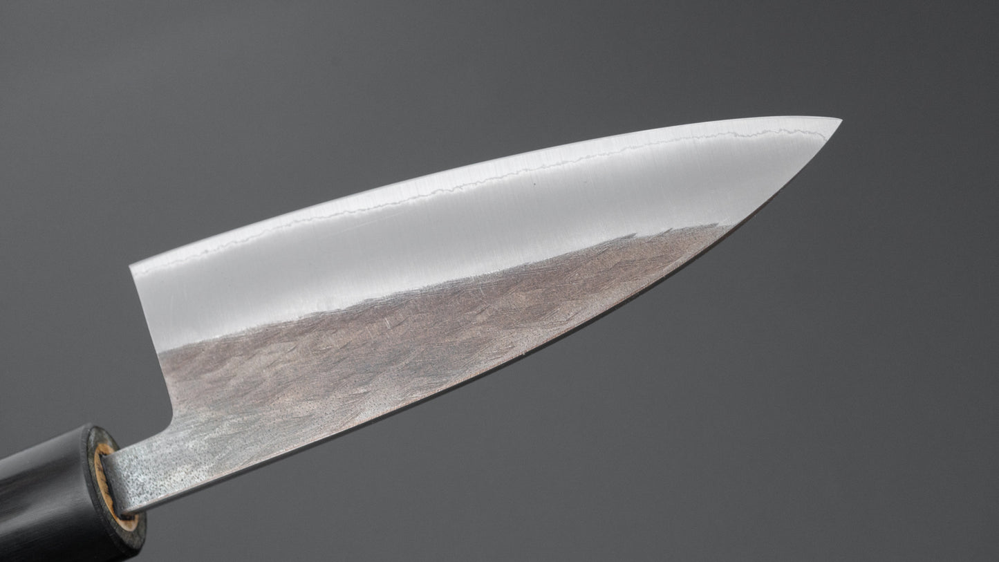 Hitohira TD Blue #2 Stainless Clad Kurouchi Utility 105mm Ho Wood Handle (D-Shape)