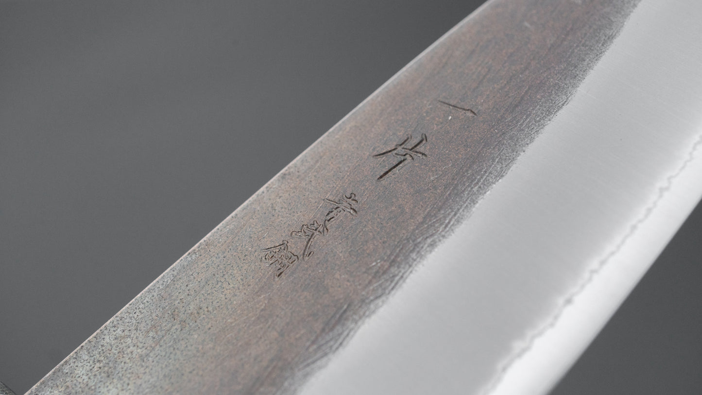 Hitohira TD Blue #2 Stainless Clad Kurouchi Utility 105mm Ho Wood Handle (D-Shape)