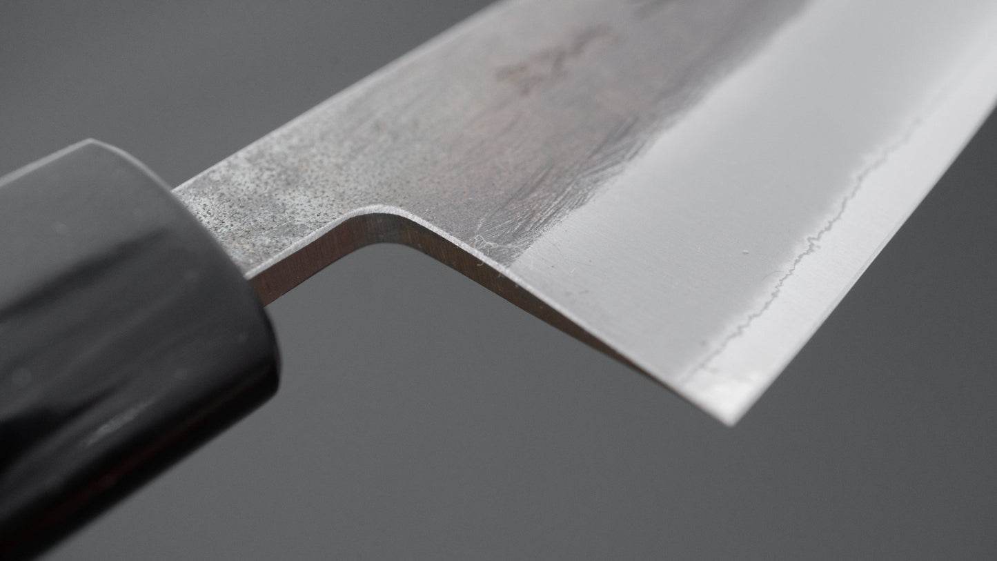 Hitohira TD Blue #2 Stainless Clad Kurouchi Utility 105mm Ho Wood Handle (D-Shape)