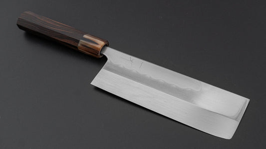 Hitohira Togashi White #1 Notaremon Mizu Honyaki Nakiri Taihei Makassar Ebony Handle (#105/ Saya)