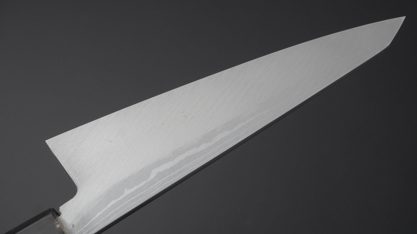 Hitohira White #2 Damascus Single-Bevel Honesuki Kaku 150mm Ho Wood Handle