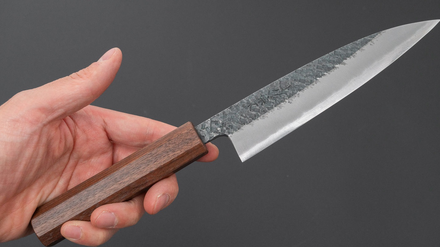 Muneishi Blue #2 Tsuchime Petty 135mm Walnut Handle