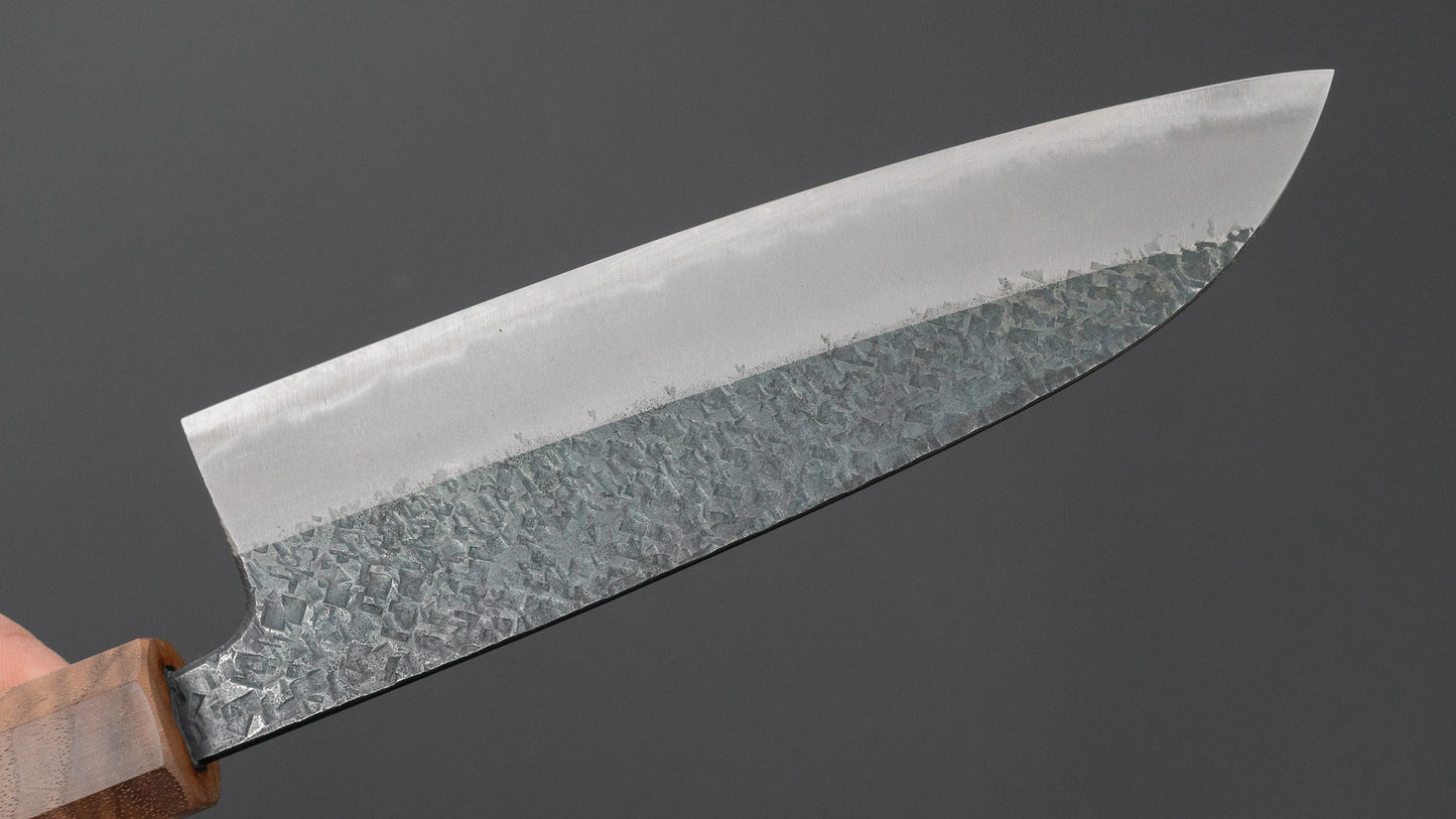Muneishi Blue #2 Tsuchime Santoku 165mm Walnut Handle