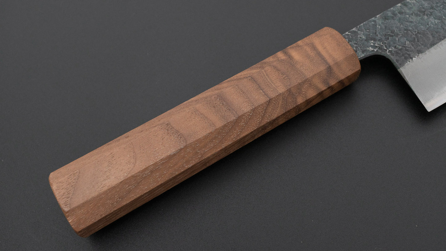 Muneishi Blue #2 Tsuchime Santoku 165mm Walnut Handle