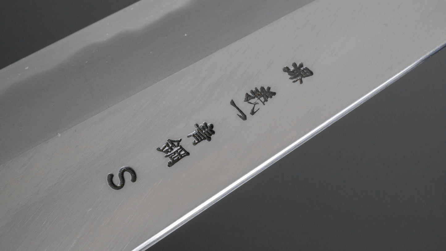 Hitohira Tanaka Kyuzo Blue Super Migaki Gyuto 240mm Taihei Makassar Ebony Handle (Saya)
